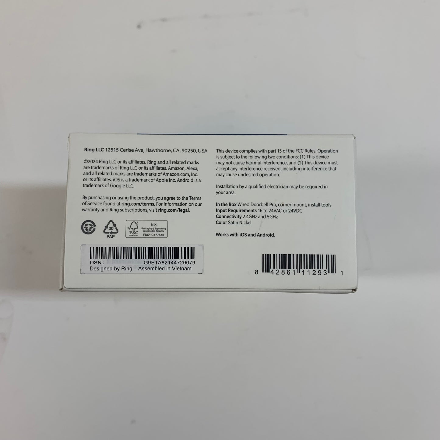 New Ring wired Doorbell Pro Smart Doorbell