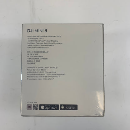 New DJI Mini 3 4K Quadcopter Camera Drone MT3M3VD