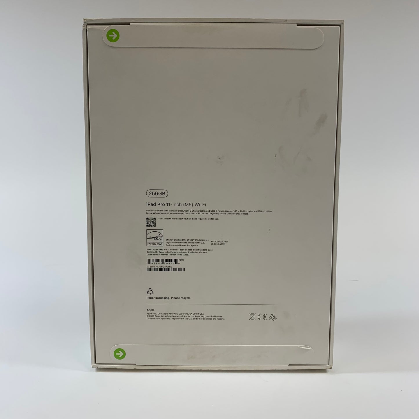 New WiFi Only Apple iPad Pro 11" M5 256GB Space Black MDWK4LL/A