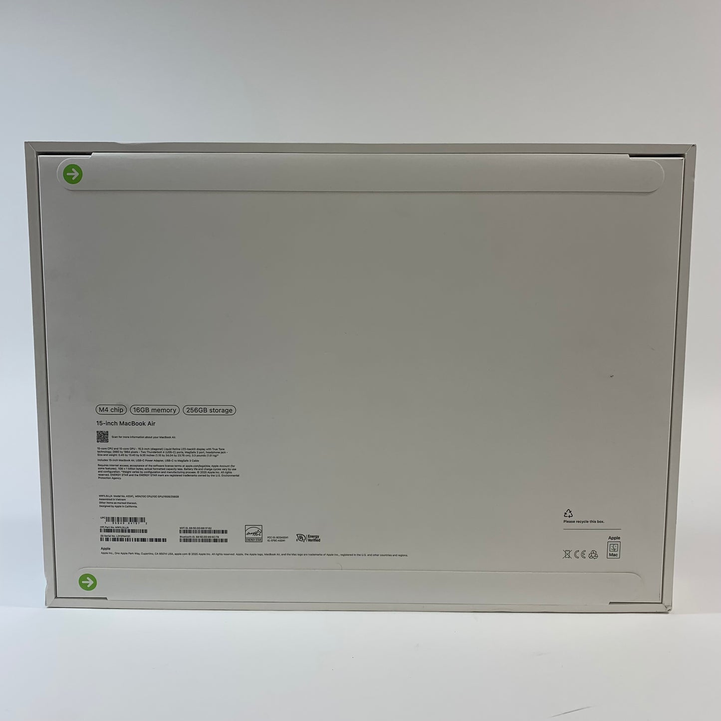 New 2025 Apple MacBook Air 15" M4 10C GPU 4.5GHz 16GB RAM 256GB SSD MW1L3LL/A