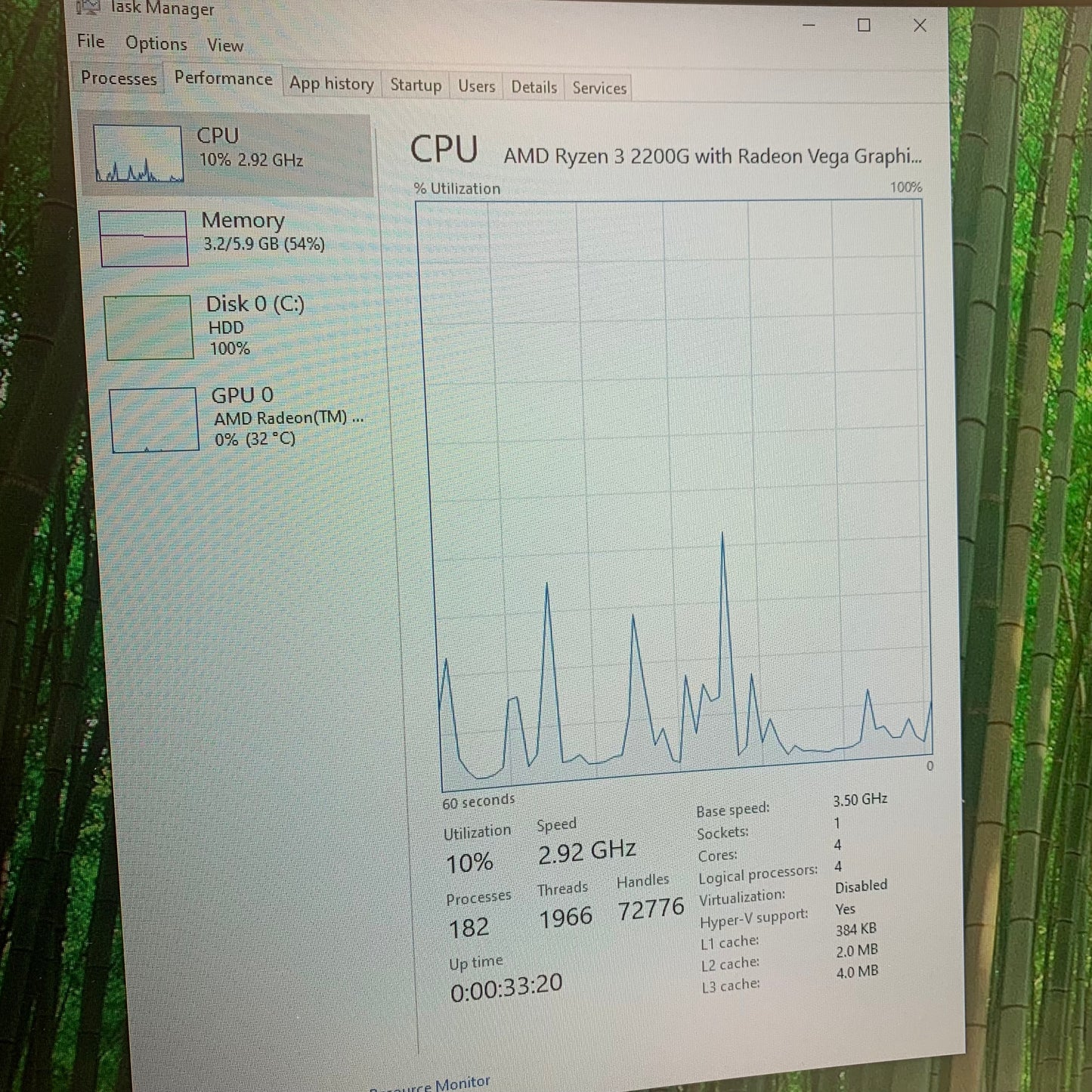 Dell Pavilion DESKTOP  AMD Ryzen 3 2200g 3.50GHz 8GB RAM 1TB SSD