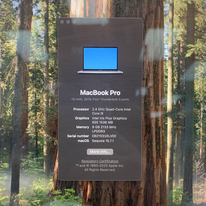 2018 Apple MacBook Pro 13.3" i7 2.8GHz 8GB RAM 256GB SSD Space Gray A1989