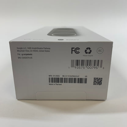 New Google Nest Doorbell 2nd Gen Battery Doorbell Camera Ash GA02076-US