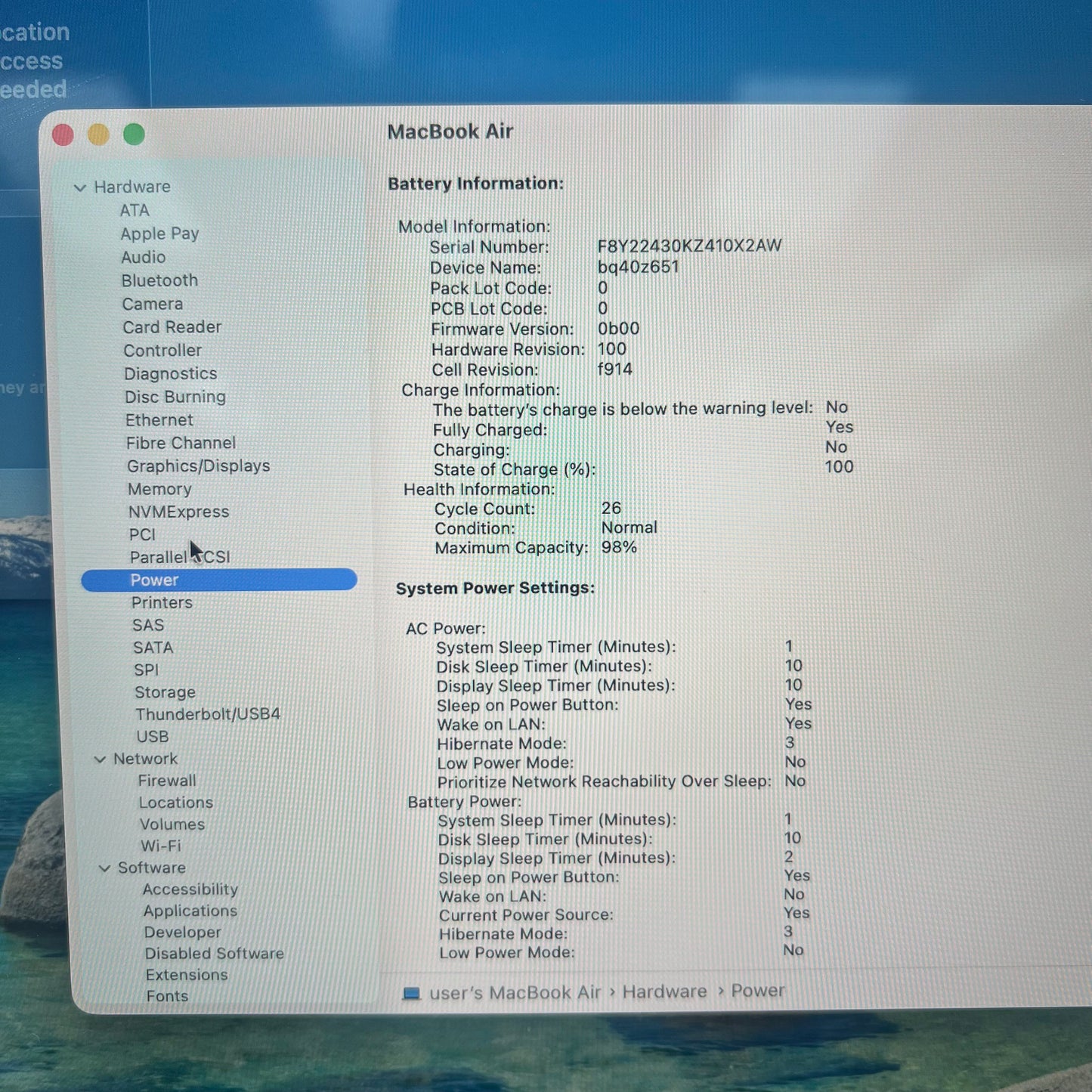 2022 Apple MacBook Air 13.6" M2 8C GPU 3.5GHz 8GB RAM 256GB SSD A2681