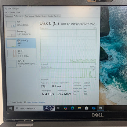 Dell P98G P98G001 14" i5-8365U  1.9GHz 8GB RAM 256GB SSD