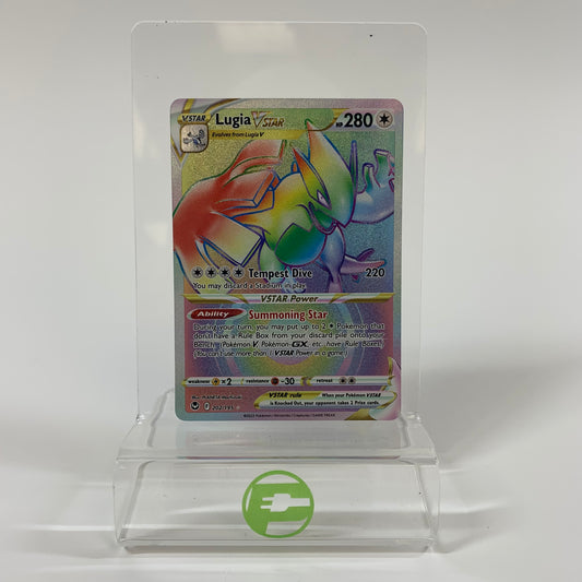 Pokémon TCG Sword & Shield - Silver Tempest Lugia Vstar 202 Rainbow Holo English