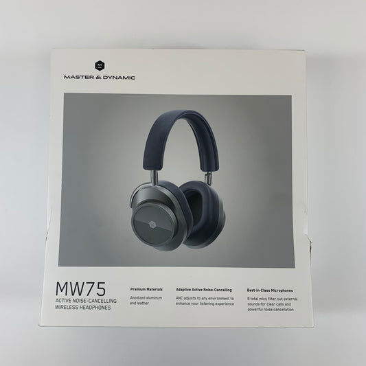 Master & Dynamic MW75 Noise Cancelling Wireless Headphones Black