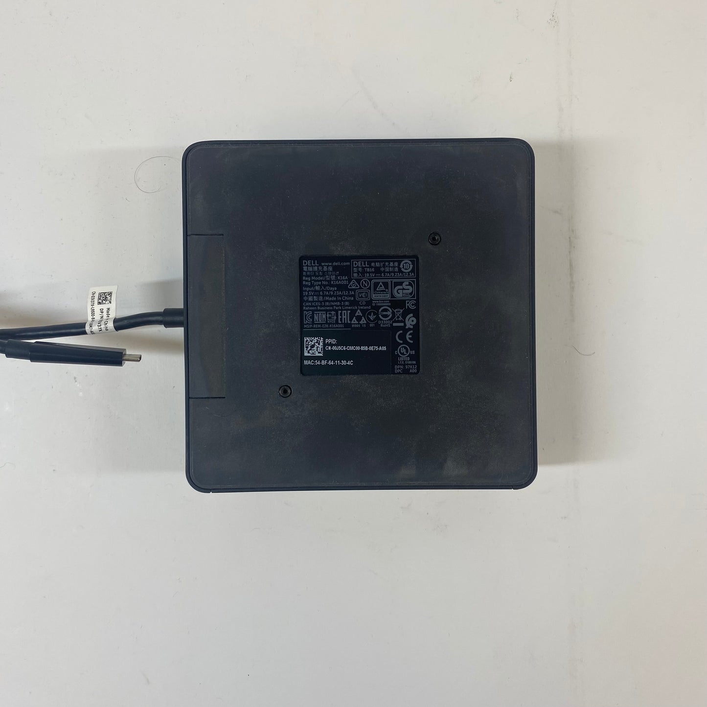 Dell TB16 Laptop Dock K16A