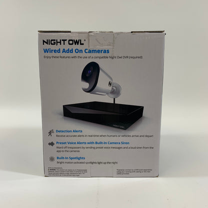Night Owl 2k HD Wired Add On Cameras Wired Security Camera CAM-2PK-FTD4