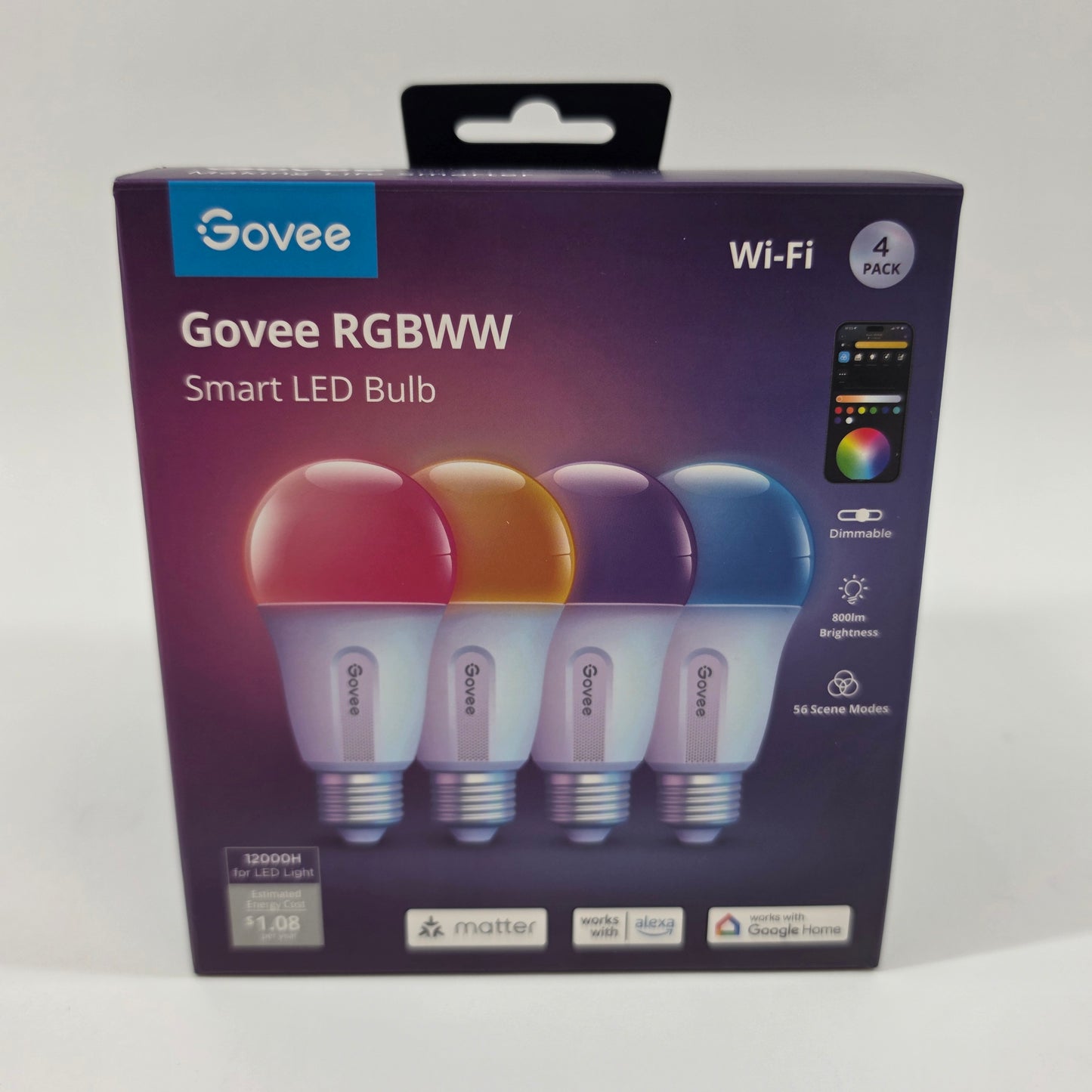 New Open Box Govee H70B1 Curtain Lights and Smart Bulb RGBWW BUNDLE