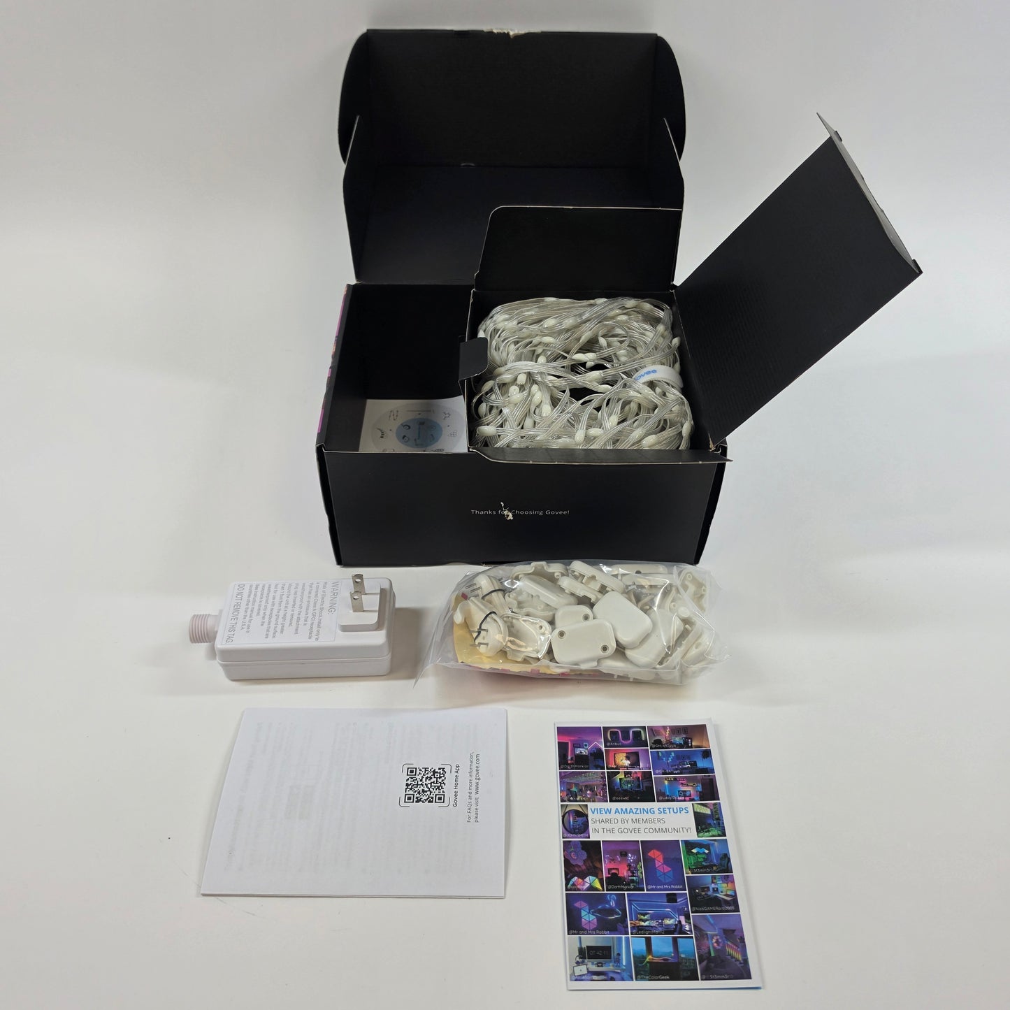 New Open Box Govee H70B1 Curtain Lights and Smart Bulb RGBWW BUNDLE