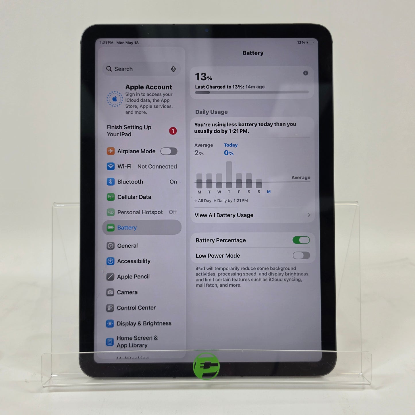 Unlocked Apple iPad Air 4th Gen 64GB Space Gray MYHX2LL/A