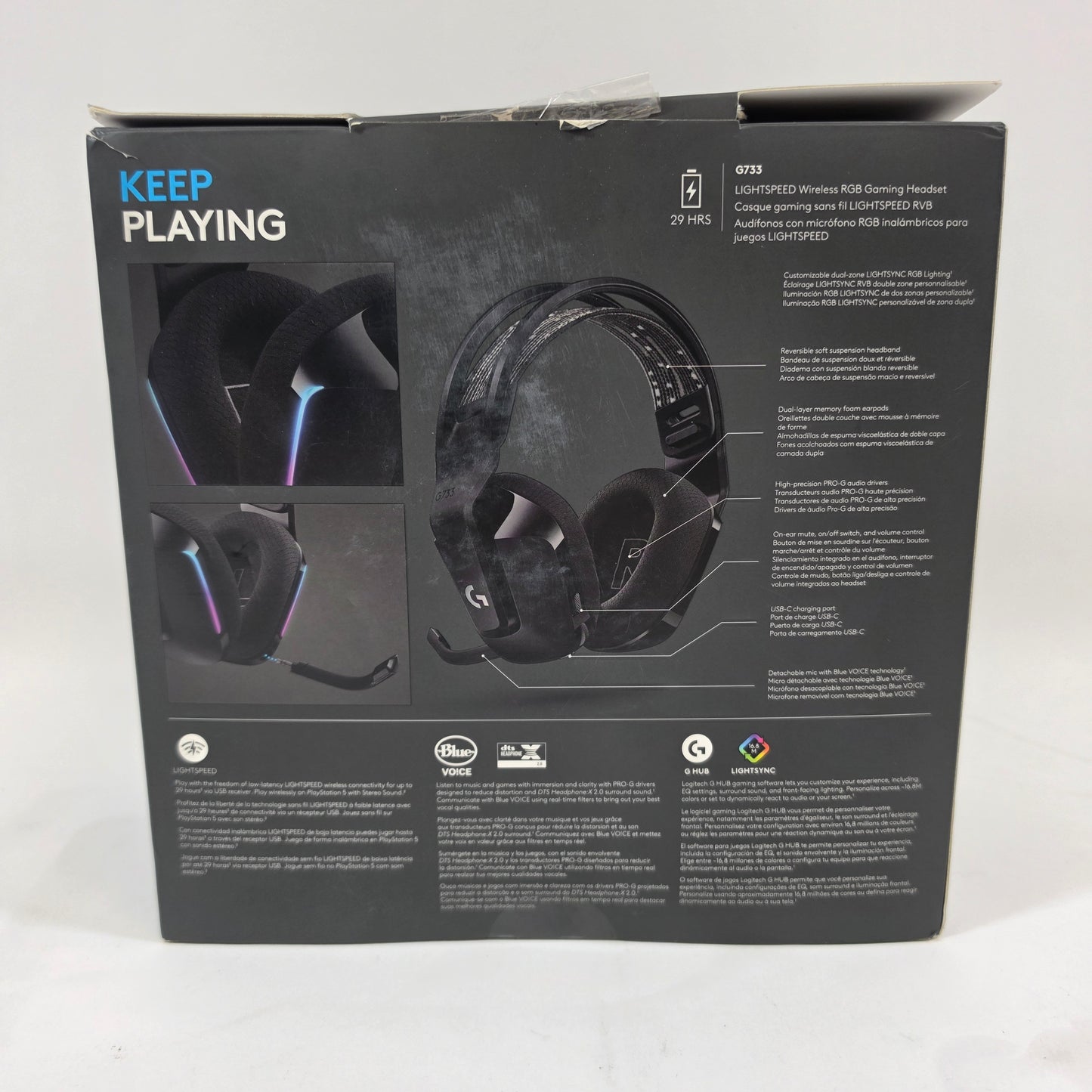 Logitech G733 Computer Headset Black