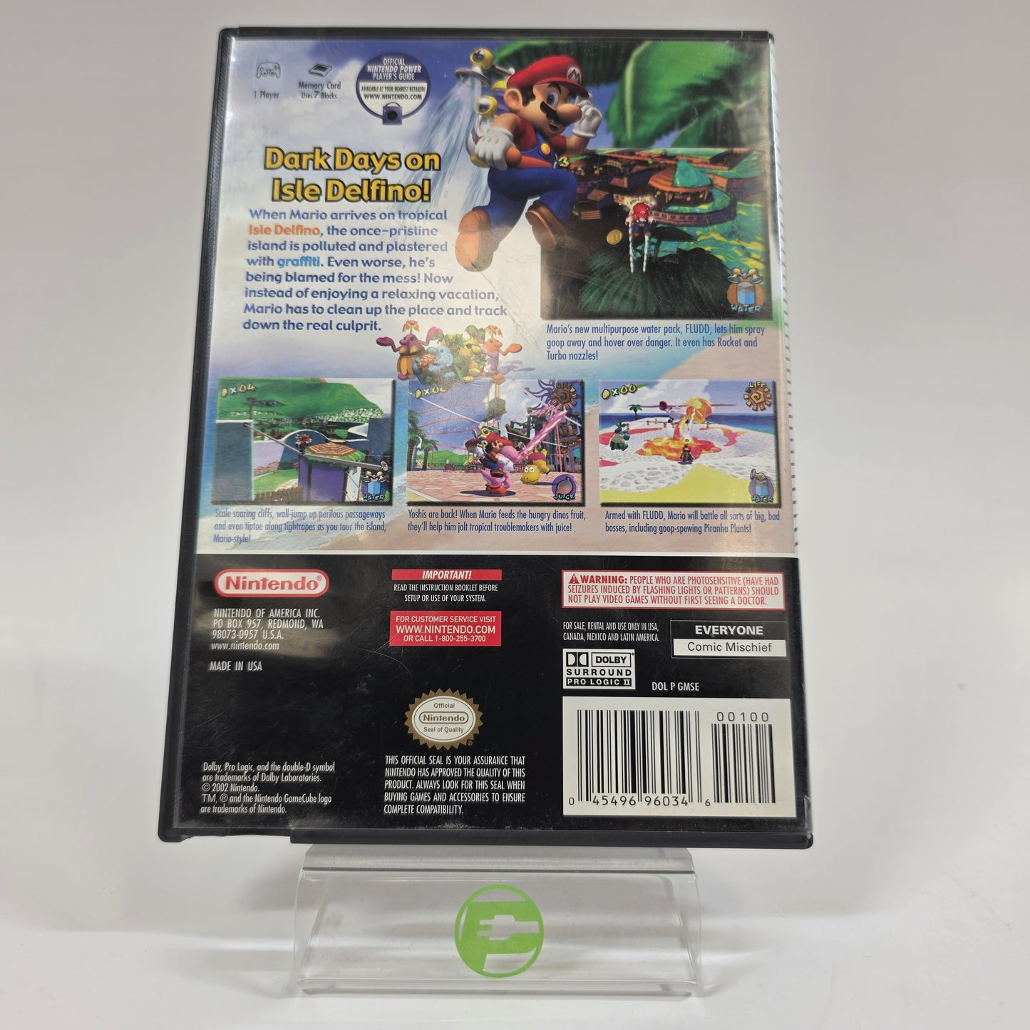 Super Mario Sunshine [Player's Choice] (Nintendo GameCube, 2003)