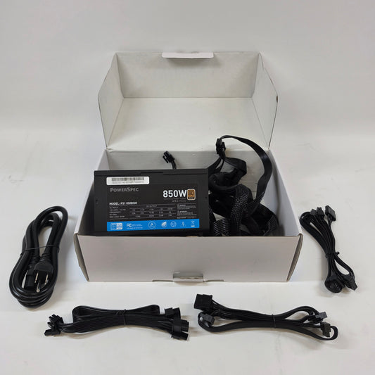 PowerSpec 850W 80 Plus Bronze 850W Semi Modular Switching Power Supply