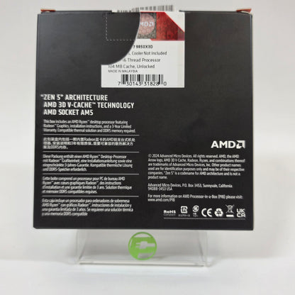 AMD Ryzen 7 9850X3D 4.70GHz 8 Core 100-000001973 16 Thread AM5