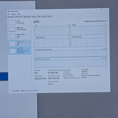 Custom PC Ryzen 5 5600X 3.70GHz 32GB RAM 1TB HDD Nvidia GeForce RTX 3070 Ti