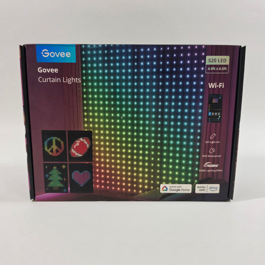 New Open Box Govee H70B1 Curtain Lights and Smart Bulb RGBWW BUNDLE