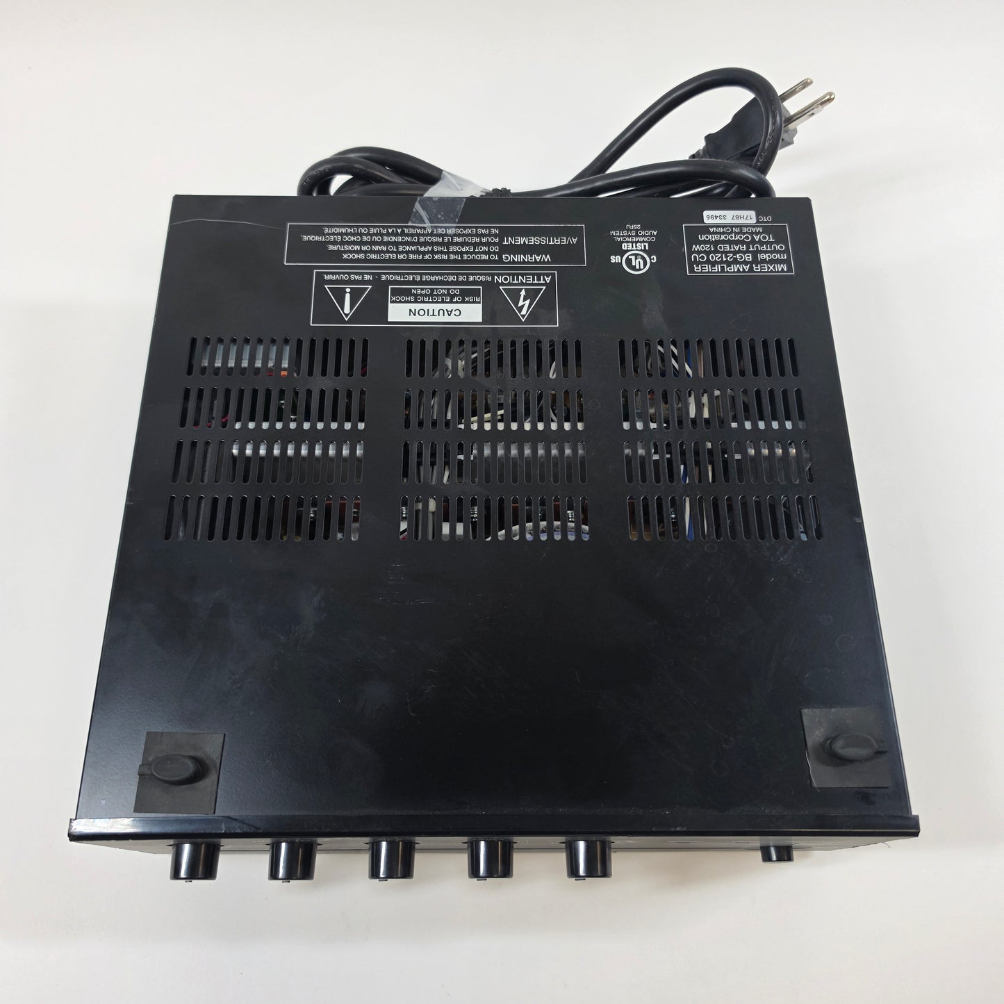 TOA BG-2120 Mixer Amplifier 17H87