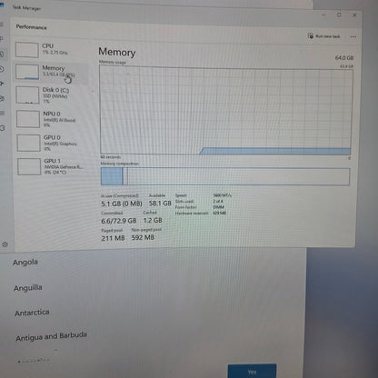 HP Omen Core Ultra 9 285K 3.70GHz 64GB RAM 2TB SSD GeForce RTX 5080