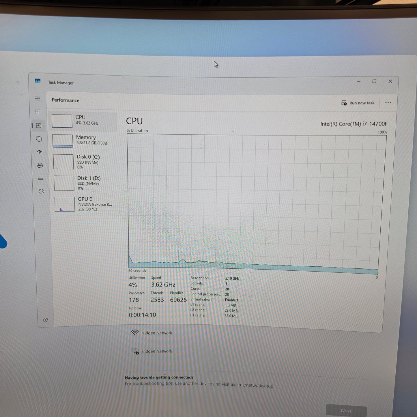 Asus ROG Strix i7-14700F 2.10GHz 32GB RAM 1TB SSD ASUS GeForce RTX 4060 Ti