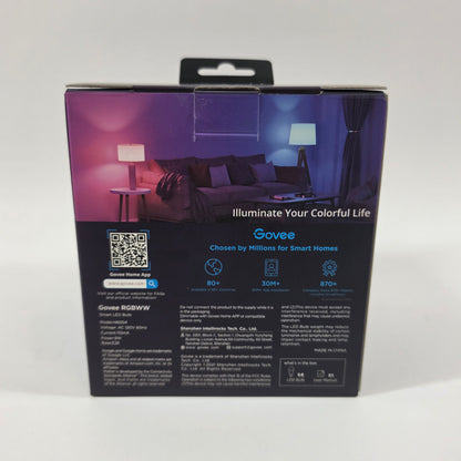 New Open Box Govee H70B1 Curtain Lights and Smart Bulb RGBWW BUNDLE